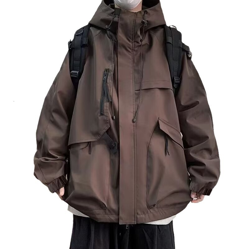 Windproof Jacket For Men Spring And Autumn Mountain Style Outdoor Cool American Designer Coat Style Trendy Brand Functional Wind Mountaineering Workwe