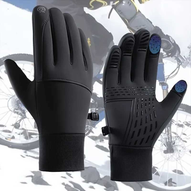 Thickened Winter Warm Gloves Outdoor Sports Touch Screen Gloves Outdoor Running Fishing Skiing Gloves J251029