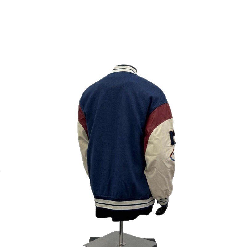 American Style Letter Flocking Patchwork Baseball Jacket for Men New Spring and Autumn Hip-Hop Designer coat Loose Fit Versatile Trendy Jacket Coat