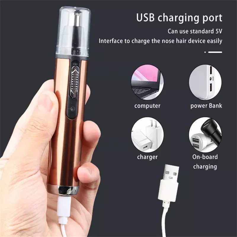 Electric nose hair trimmer USB charging eyebrow trimmer waterproof portable nose hair and ear hair remover M251030
