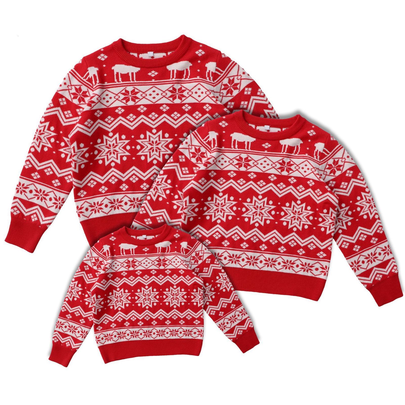 Xmas Pyjamas Family Mom and Daughter Matching Clothes Cotton Sweater Merry Christmas Print Matching Christmas Outfits for Family 241112