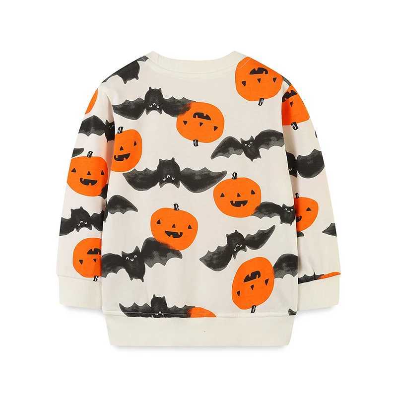 Little maven 2025 Boys Top Clothes for Children Halloween Pumpkin Bats Sweatshirt Clothes Hoodies for Kids ClothingT251030