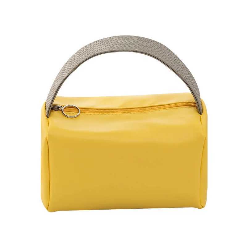 StoBag 2pcs Color Makeup Bags with Handle PU Leather Womens Cosmetic Packaging Storage Travel Handbag Portable Pouch Organizer J251115