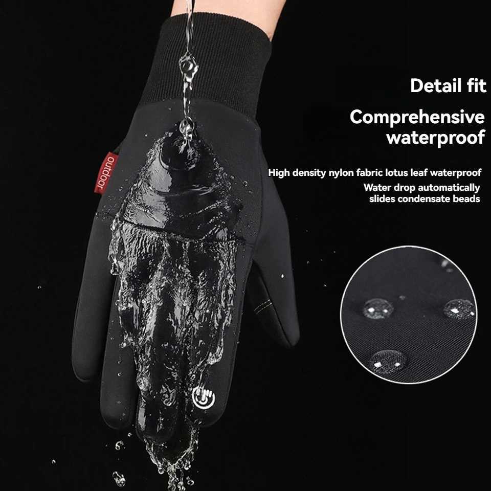 GOBYGO Winter Sports Gloves Keep Warm Windproof Touch Screen Cycling Gloves Waterproof Antislip Wearresistant Gloves Men Women J251029