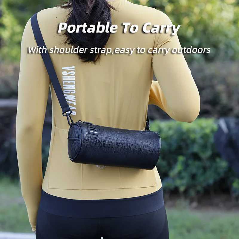 Waterproof 18L Big Capacity Cycling Shoulder Bag Multifunctional Grain Leather Bike Handlebar Bag Bike Accessories H251029