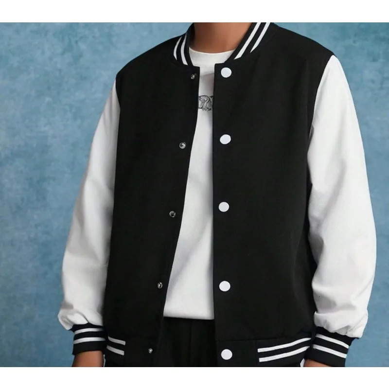 Mens casual solid color hooded baseball jacket autumn and winter style unisex high quality streetwear tops mens 251028