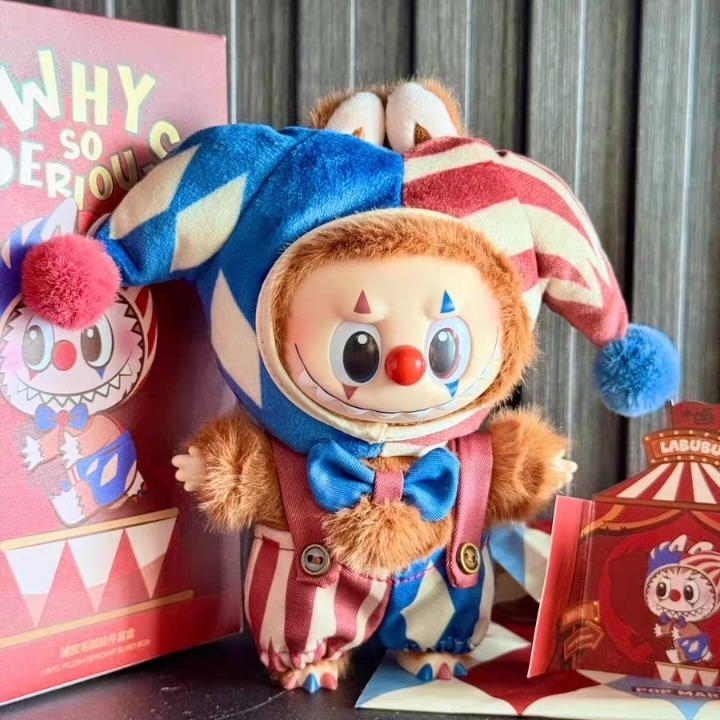 New Arrival PPMT Halloween Why so Serious Series Juggling Clown Mini LABUBU Vinyl Plush Pendant Blind Box Hot