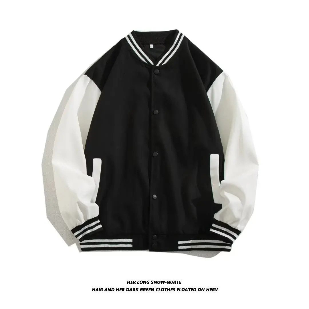Mens Autumn Jacket Casual Korean Style Loose Splicing Color Block Baseball Shirt Hong Kong Trendy Leisure Match 251028
