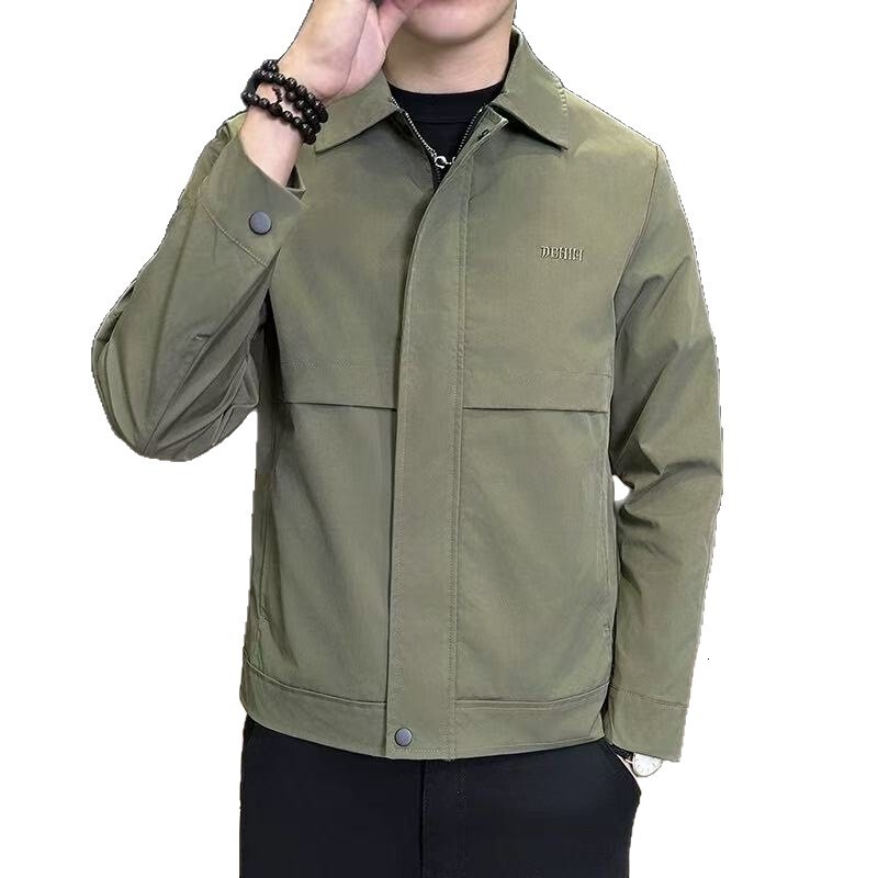 Trendy Men's Jacket 2025 Spring Autumn New Men's Designer Coat Casual Versatile Men's Turn-down Collar Workwear Jacket