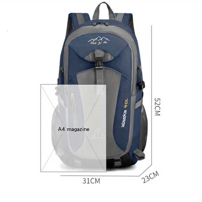 Mens and Womens Shoulder Bag New 40L Outdoor Hiking Bag Sports Bag Leisure Travel Backpack Large Capacity Bag H251029