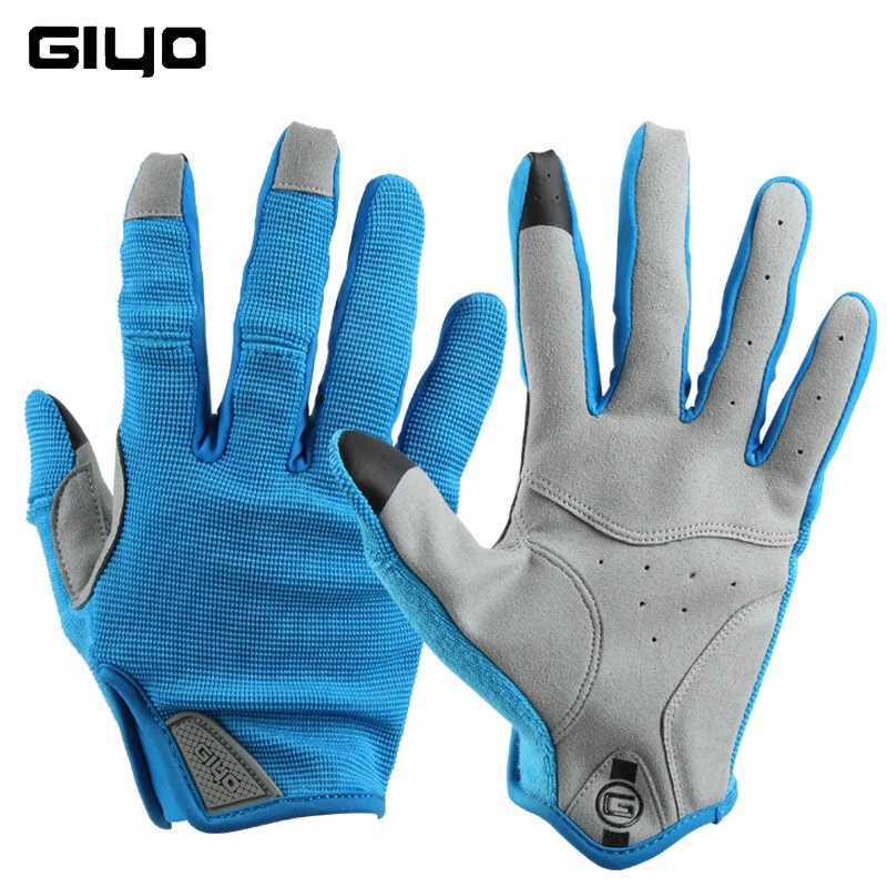 Giyo Bicycle Full Finger Sport Gloves Breathable Cycling Long Mittens Bicicleta Touchscreen Road Bike Shock Absorbent Glove J251029