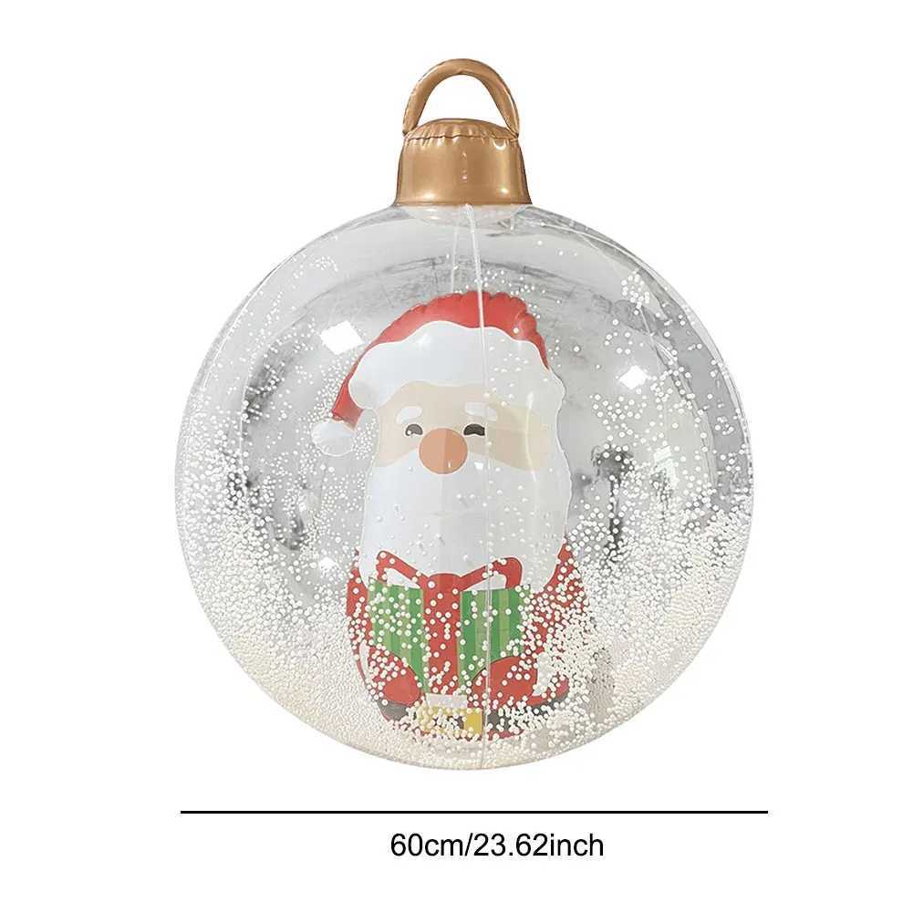 24 Inch Inflatable Christmas Balls Light Up PVC Giant LED Christmas Balloon Snowman Outdoor Inflatable Christmas Decorations C251030