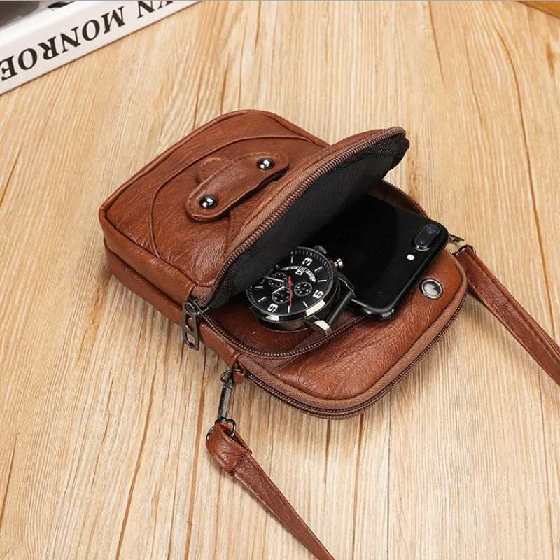 Vintage Small Crossbody Bags for Wen PU Leather Purses and Handbags Designer Shoder Bag Fem Phe Pocket Bag Y251011