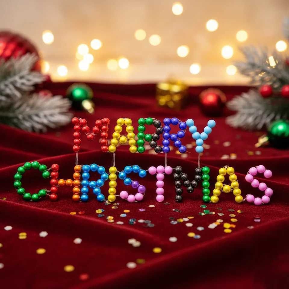 100Pcs 5mm Colorful Round Beads Magnet Strong DIY Christmas Balls For Family Refrigerator Ornaments Festival Decoration C251030