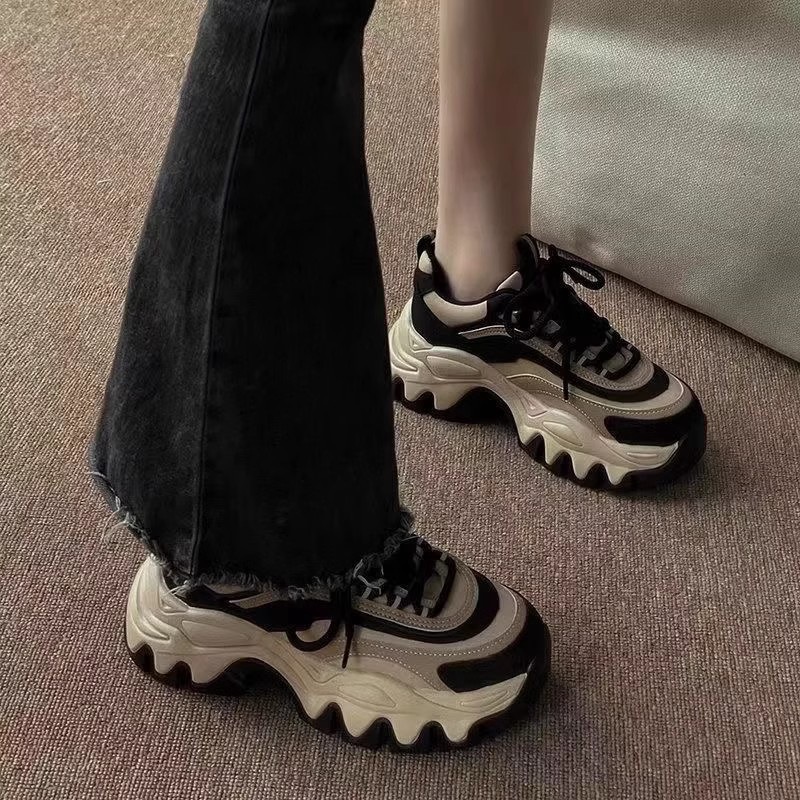 Thick-soled Daddy Shoes Women's Fall/Winter New Fleece Small 34 Size Popular Women's Sports and Leisure Shoes