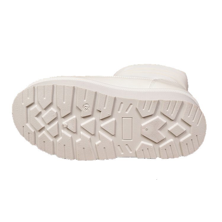 New European and American style plus size round toe thick soled snow boots, fashionable and comfortable, wool lined warm women's shoes, designer 