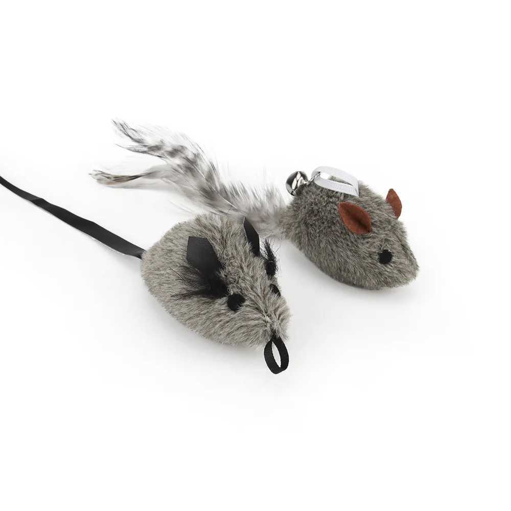 Accessories Mouse Replacement Head for Funny Cat Stick Toy Bell Cats Rod Teaser Kitten Feather Pet Toy S251029