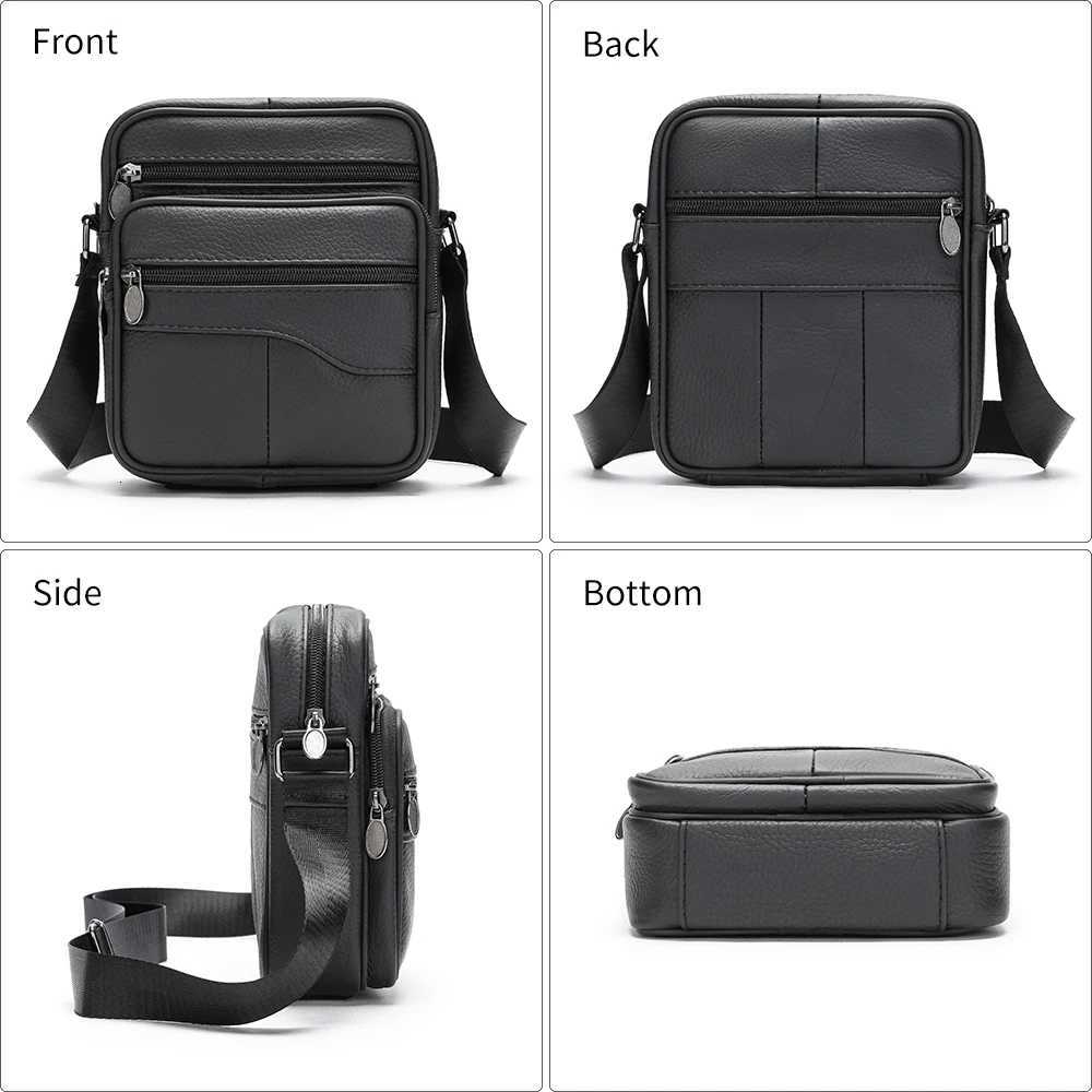 WAL Cowhide Shoder Bag Mens Bag Vertical Mens Bag Business Casual Korean Leather Crossbody Bag Mens Bag Y251011