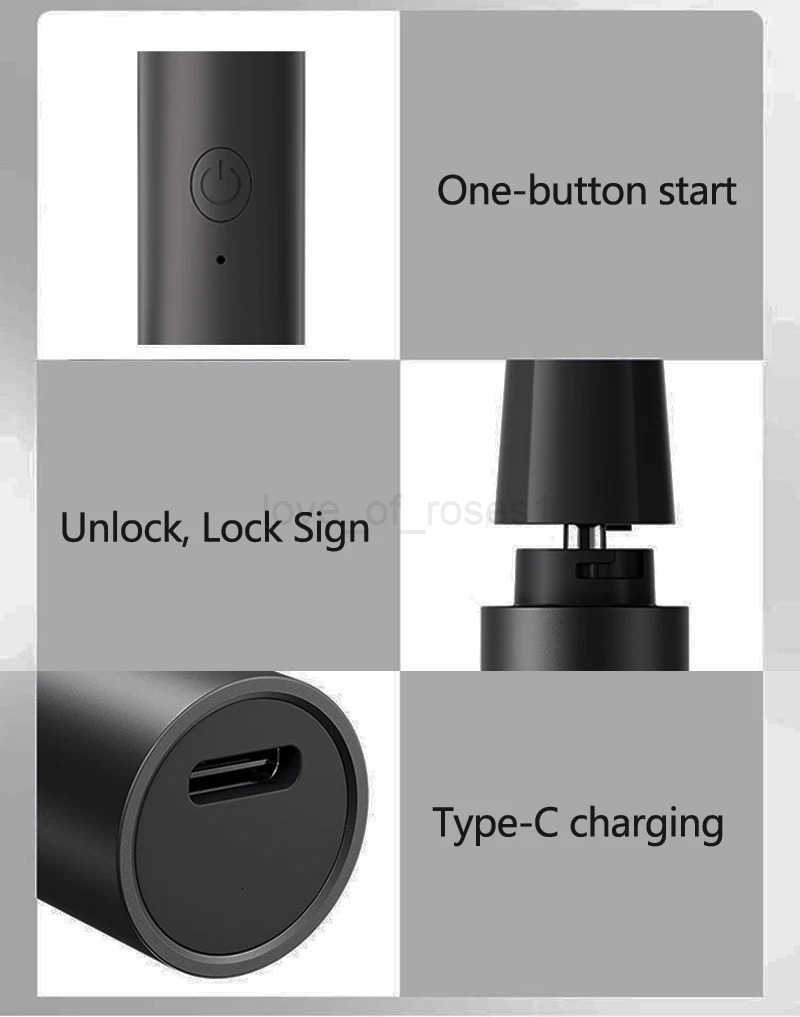 Electric Nose Hair Trimmer Portable Nose Ears Hair Eyebrow Trimmer for Men Rechargeable Painless Clipper Tools Z251030