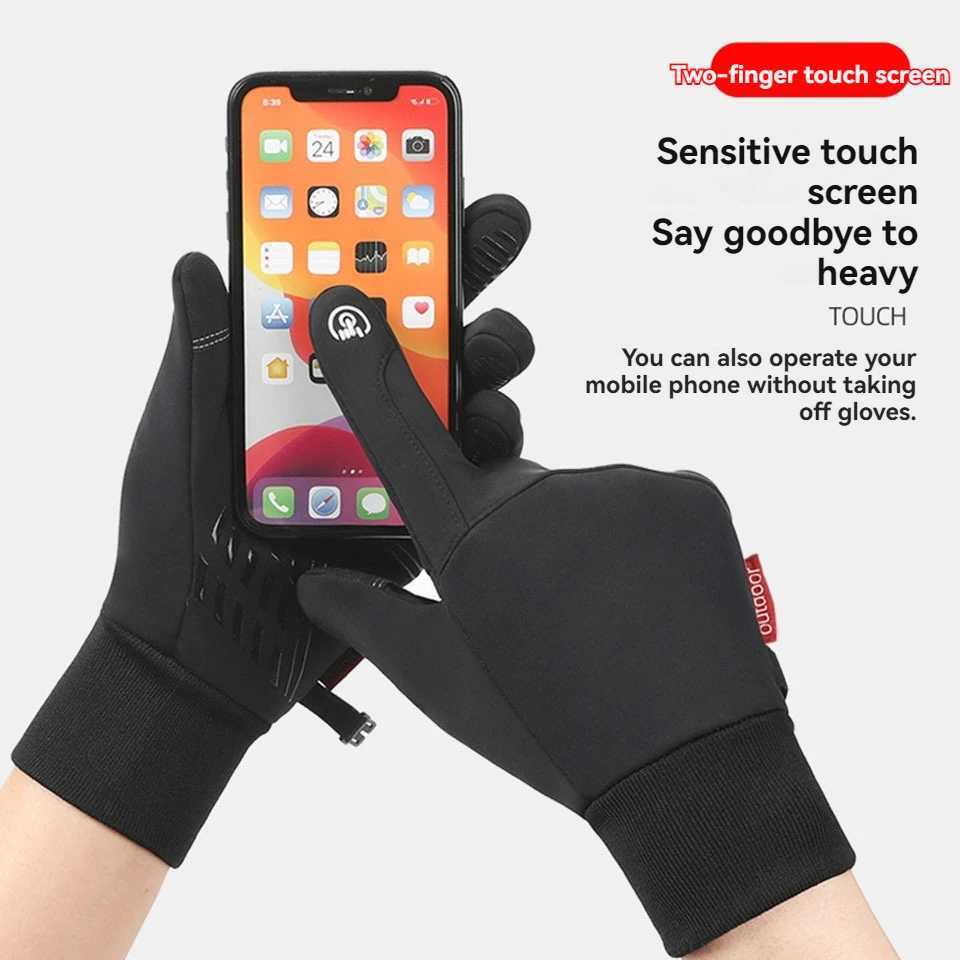 GOBYGO Winter Sports Gloves Keep Warm Windproof Touch Screen Cycling Gloves Waterproof Antislip Wearresistant Gloves Men Women J251029