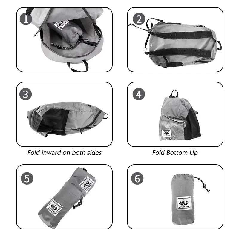 20L Portable Foldable Backpack Folding Mountaineering Bag Ultralight Outdoor Climbing Cycling Travel Knapsack Hiking Daypack H251029