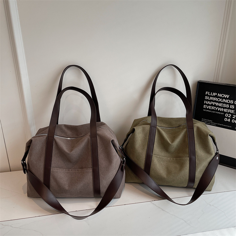 Spring women's fashionable large capacity synthetic leather handbag, casual simple classic work shoulder bag, popular college student crossbody b