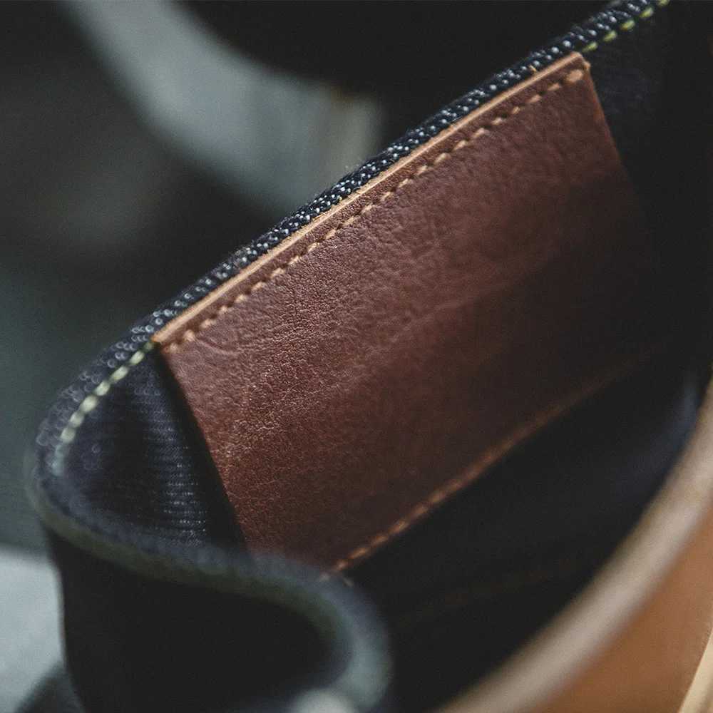 Maden Retro 145oz Selvedge Raw Denim for Mens Jeans with YKK Zipper Fly Embroidery Straight Jeans Classic Solid Color Trousers J251030