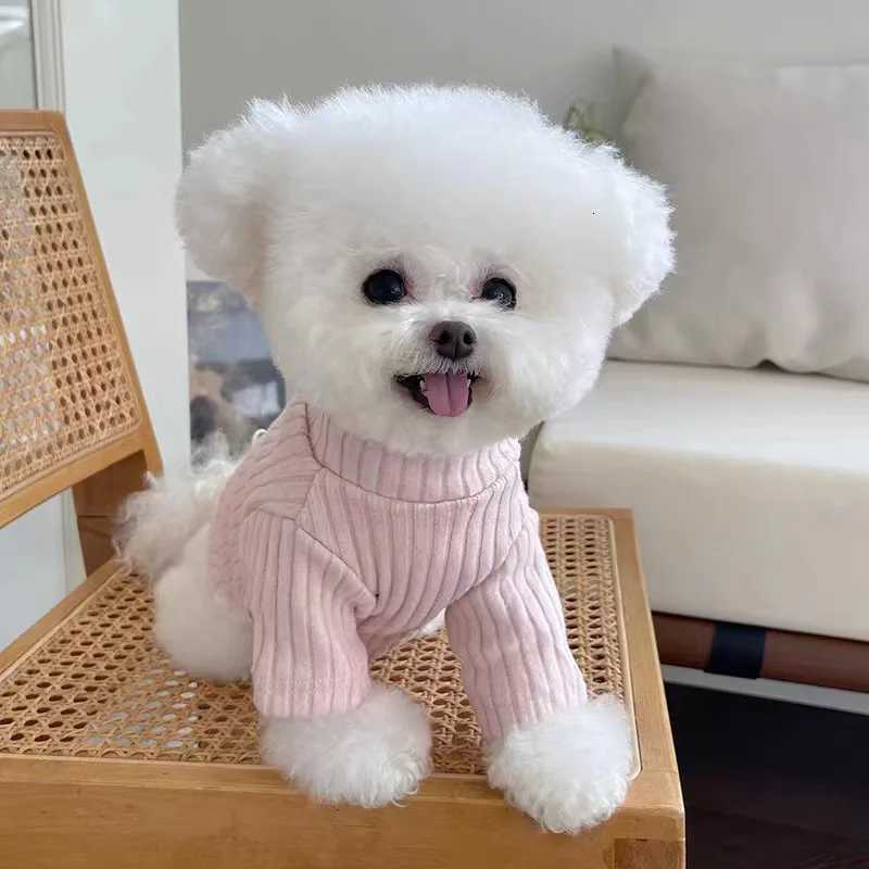 Pet Spring Autumn Dog Base Coat Autumn Winter Knitted Thick Cute High Neck Top Pet Two Leg Teddy Cat Top Hoodie C251030