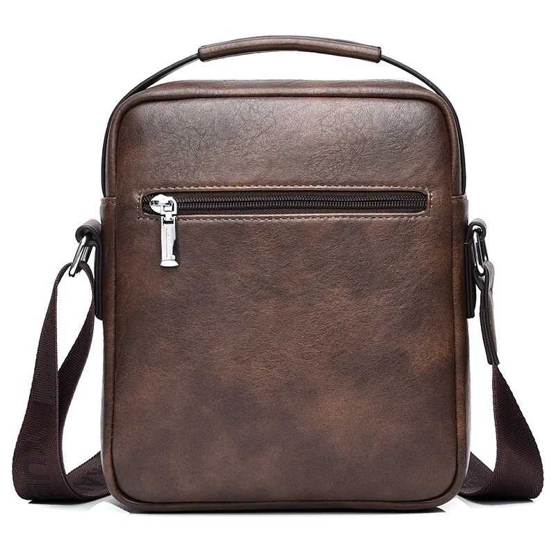 Kangaroo Luxury Brand Mens Shoder Bag Vintage Messenger Bag Leather Men Handbag Split Leather Crossbody Bags For Men 2020 New Y251011