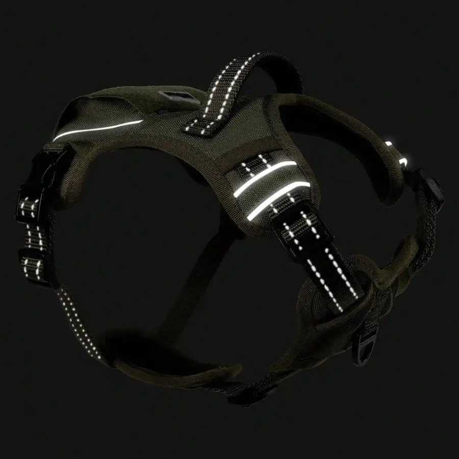 No Pull Dog Harness Medium Sized Dog Easy Walk Training Adjustable 0Reflective Dog Vest with Handle Metal Easy Control Green J251129