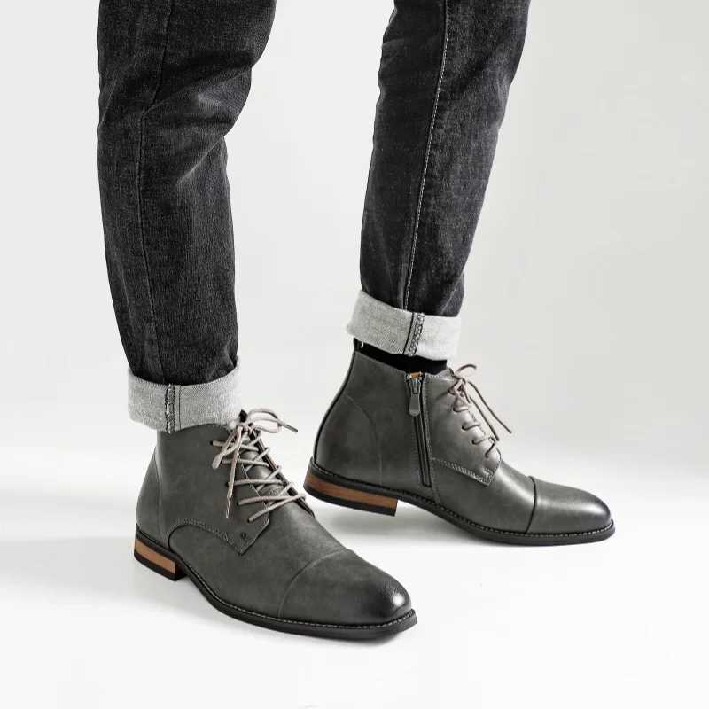 Boots For Men Fashion Brand Comfortable Ankle Leather Boots For Men KD894 Z251029