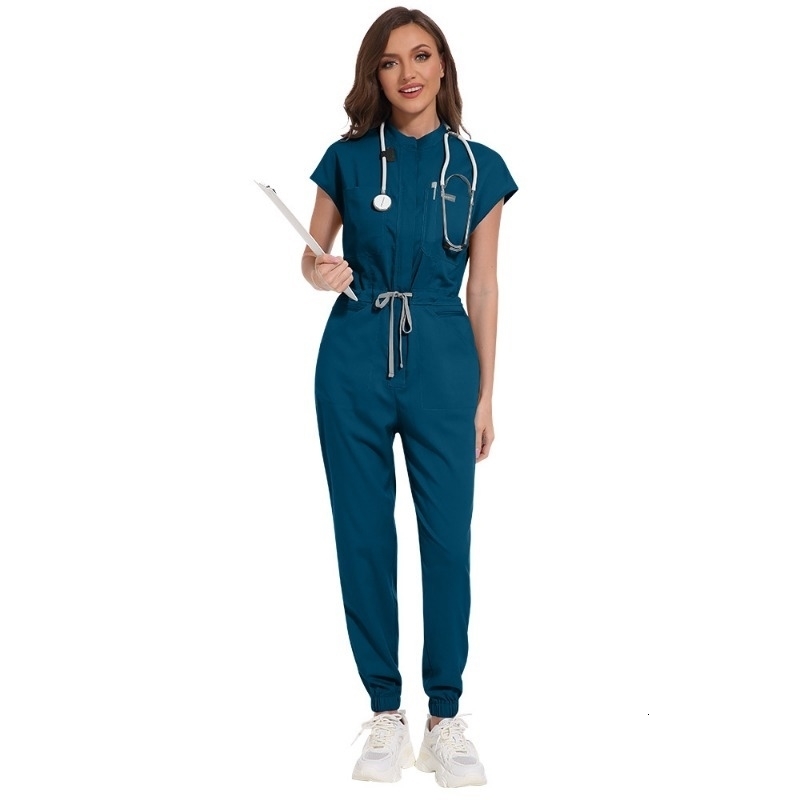 Wholesale Apparel Scrub Uniform Women Short Sleeved Scrubs Jumpsuit Hospital Clothing Scrub Uniforms with Pocket 251029