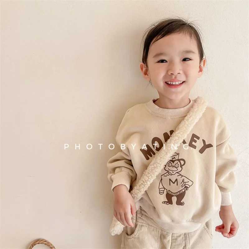 Boys Hoodies Sweatshirts CottonTops Outwear 2023 Beige Spring Autumn Windproof Kids High Quality Childrens ClothingT251030