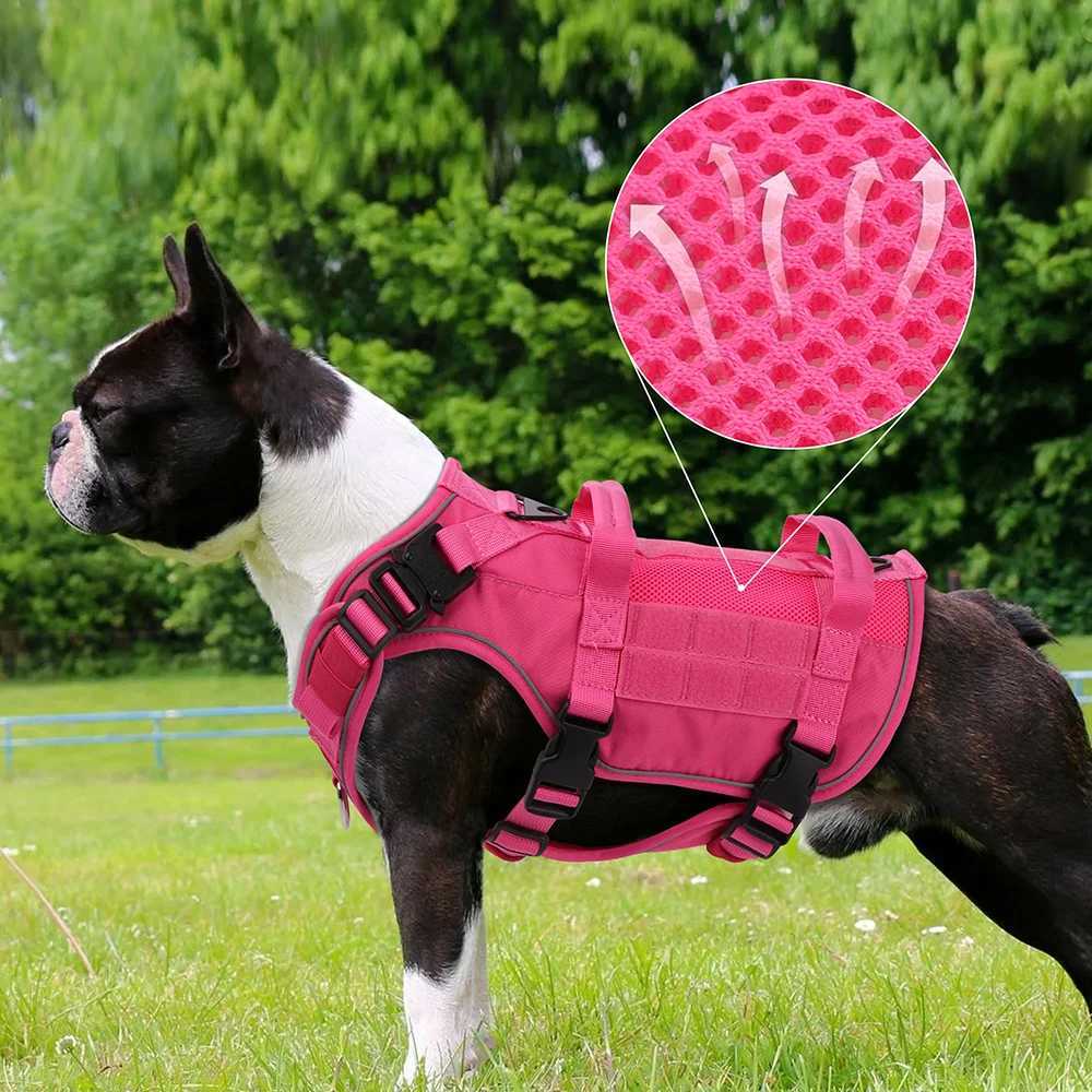Military Dog Harness Reflective Tactical Dog Training Harnesses Durable Nylon Vest No Pull for Medium Large Dogs French Bulldog J251129