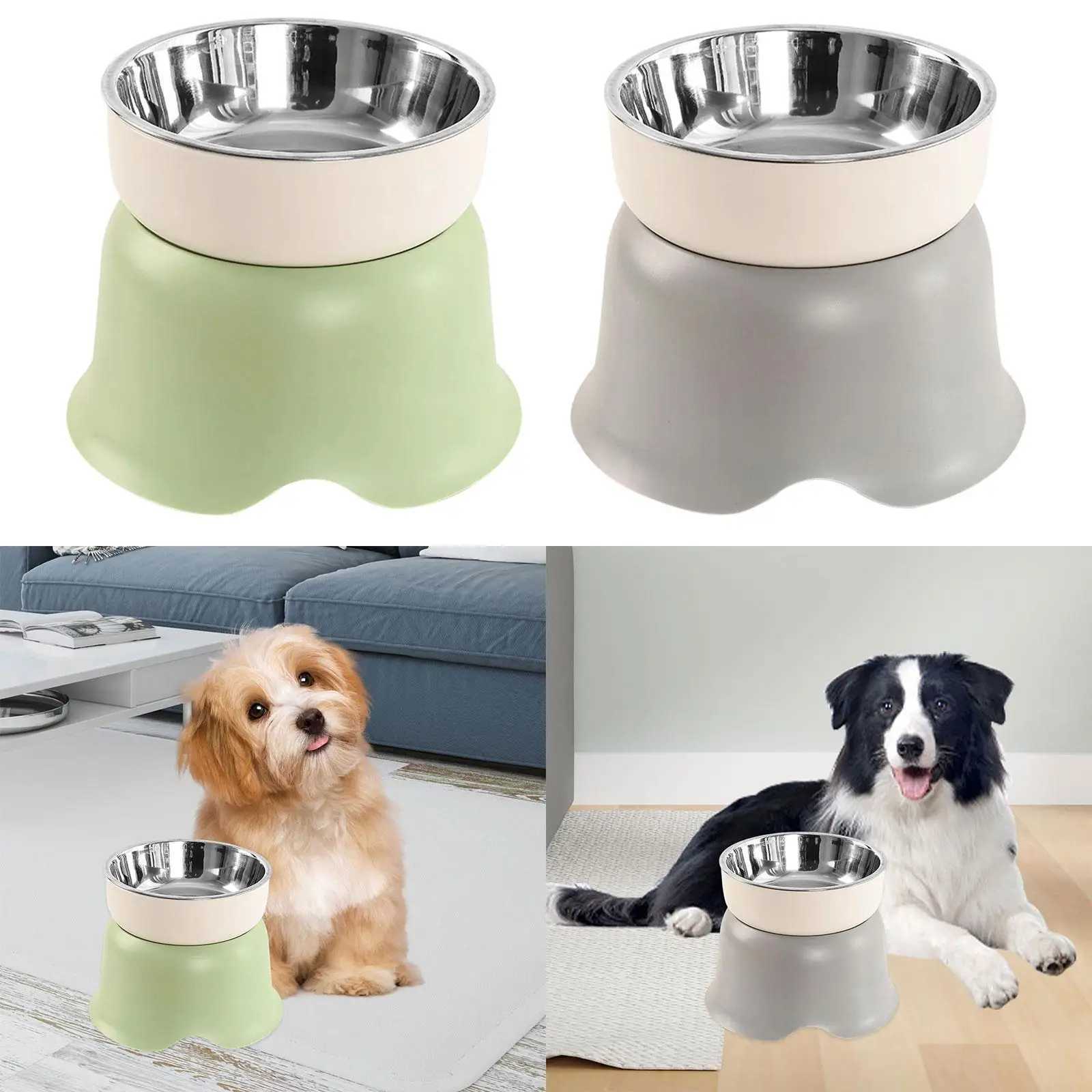 Elevated Cat Food Bowl Dog Bowl Detachable Stainless Steel Bowl Sturdy J251113
