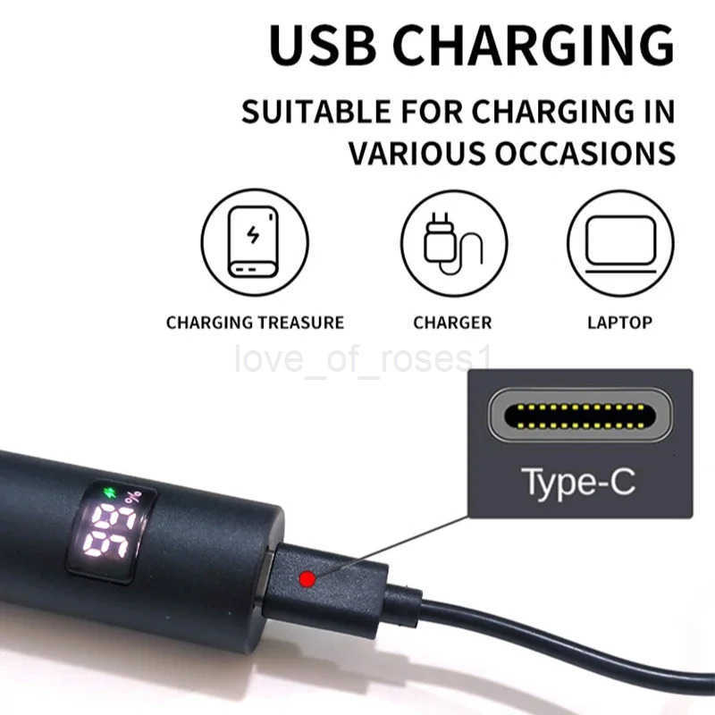 XMSJ 3in1 Mens Electric Nose Hair Trimmer LED Display Portable Painless Tshape Rechargeable Sideburns Eyebrows Beard Trimmer Z251030