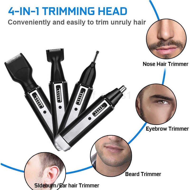 All in One Grooming Kit Rechargeable Electric Multifunctional 4 in 1 Hair Trimmer Ear Beard Eyebrow Face Shaving Machine Z251030