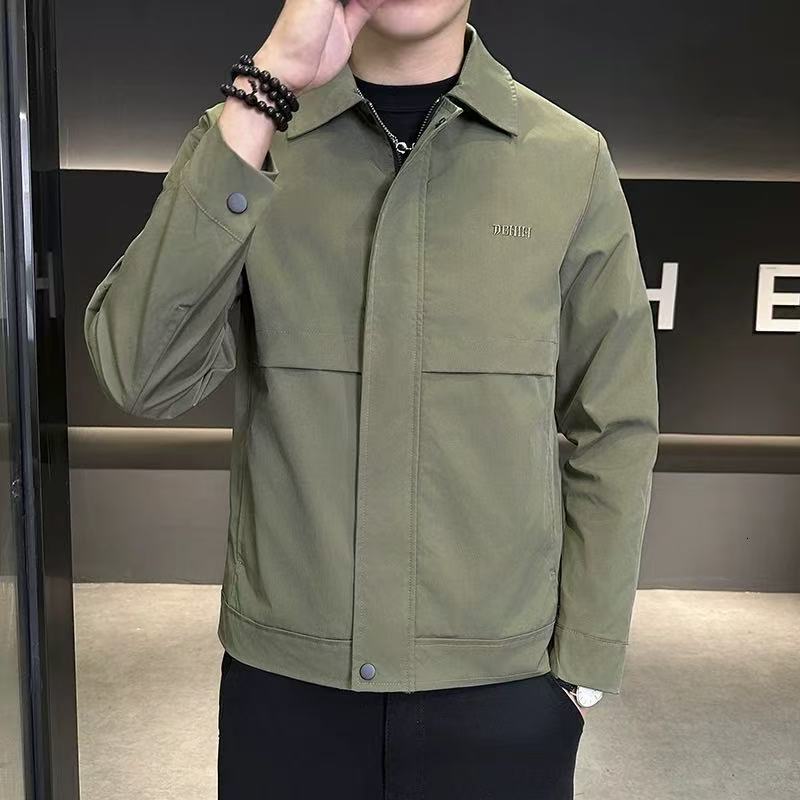 2025 Spring And Autumn Designer Coat Cool Jacket For Men Ins High Street Trendy Brand Harajuku Style Korean Version Trendy Turn-down Collar Jacket