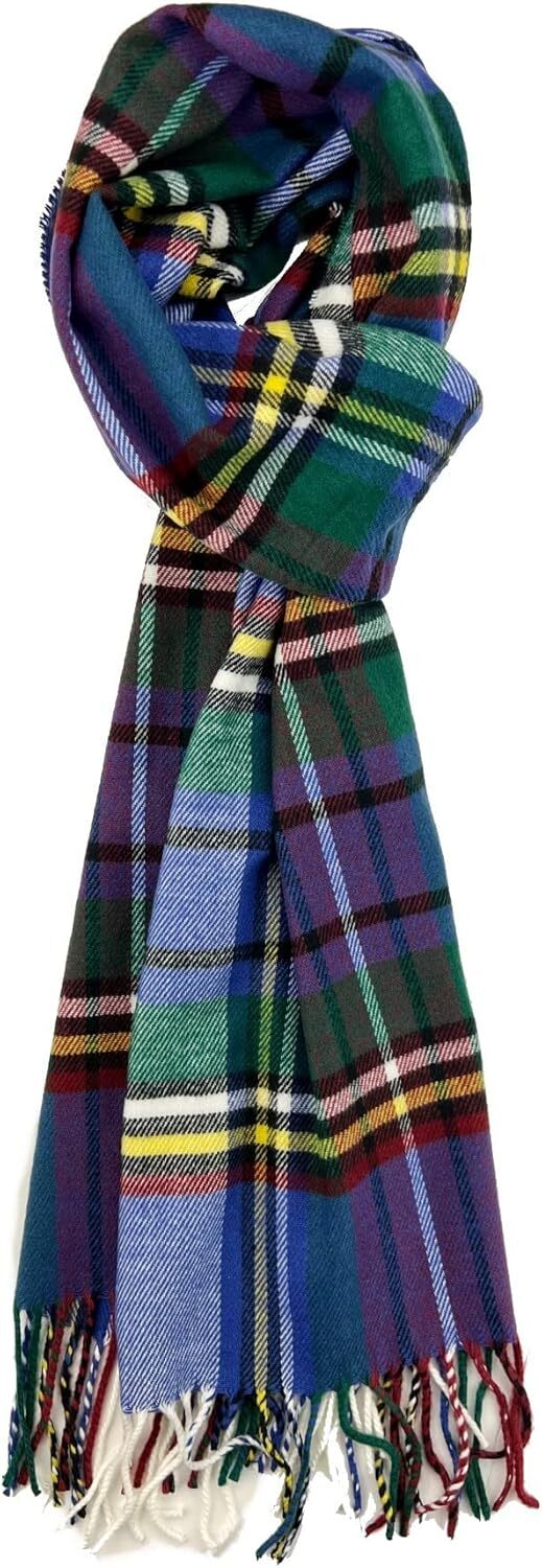 Custom Plaid Check and Solid Cashmere Feel Winter Scarf Warm Scarfs Cold Weather Accessories Fringe Scarves Christmas gifts