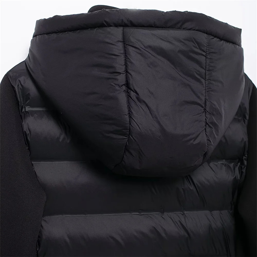 slim fit zipper hooded short warm jacket autumn and winter product long sleeved solid color womens cotton jacket 251030