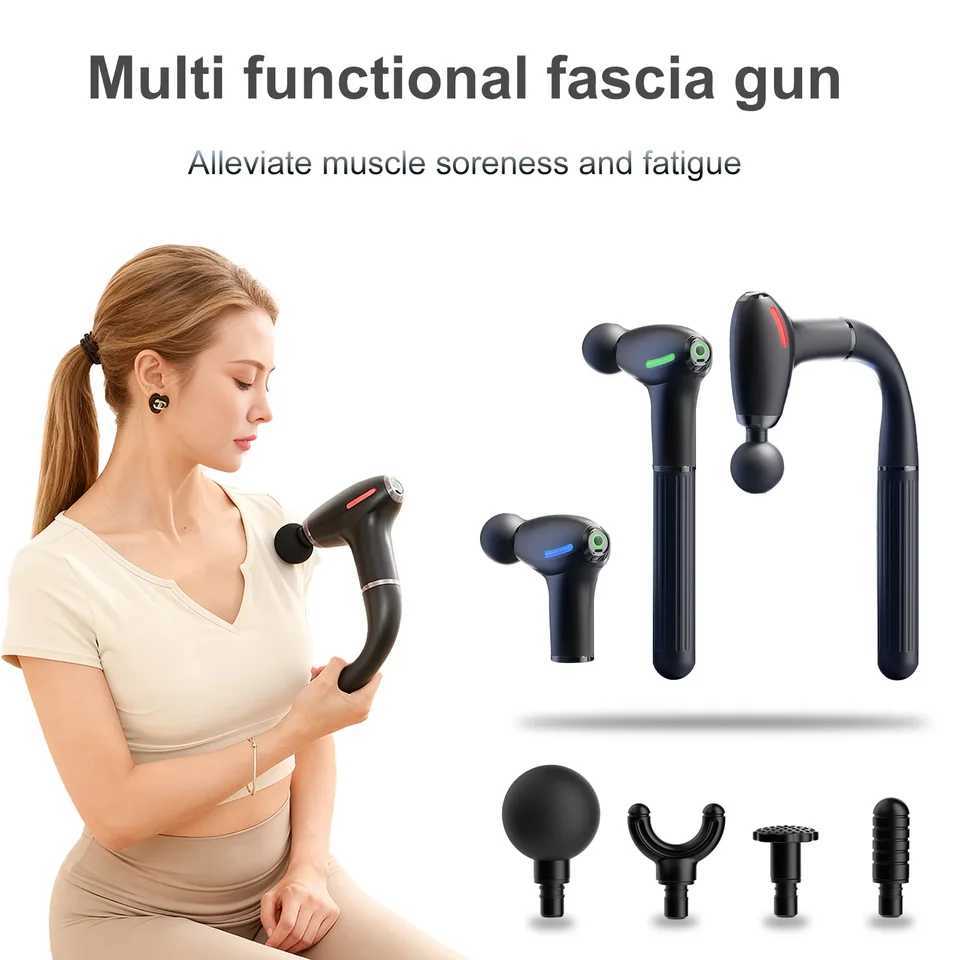 Mulit functional fascia gun with Extended Handle Percussion Back Massager for muscle relaxation Back Waist Body Massage J251030