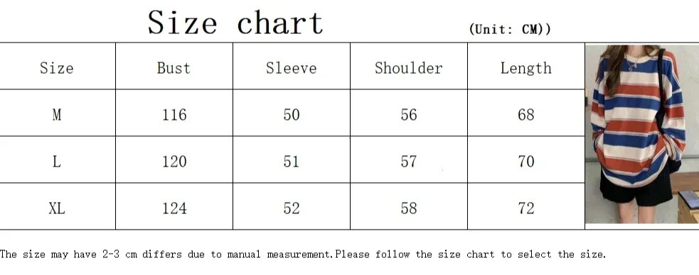 Womens Autumn Tshirt Striped Top Sweatshirt Korean Fashion Longsleeved Tshirt Spliced Loose Couple Oversized Hoodie 251030