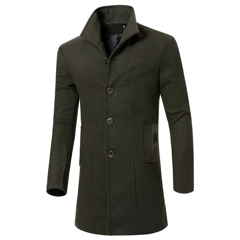 MRMT Brand Mens Woolen Coat Jacket Pure Color Lapel Long Men Woollen Overcoat for Male Wool Man Outer Wear Windbreaker 251029