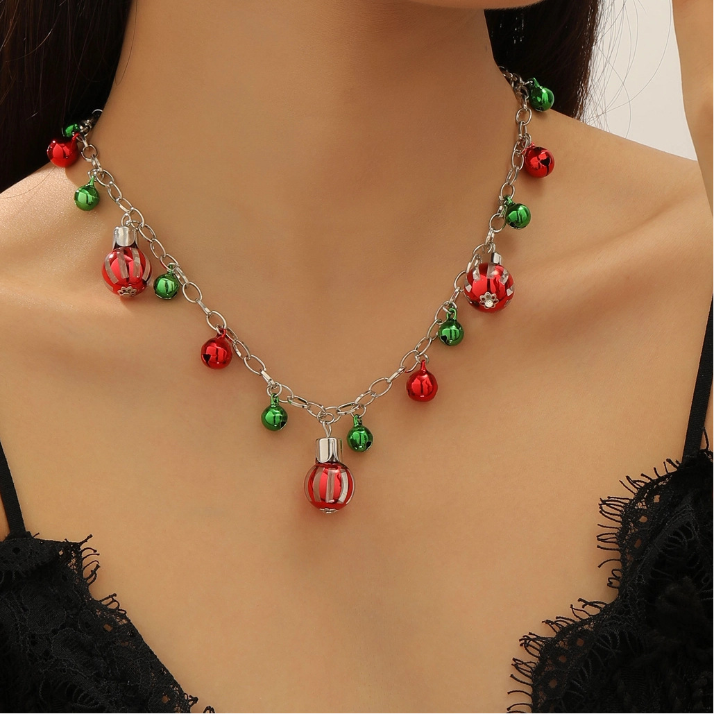 Sophisticated Silver-Toned Elk Bell Pendant Necklace - A Statement Piece for Any Formal Event