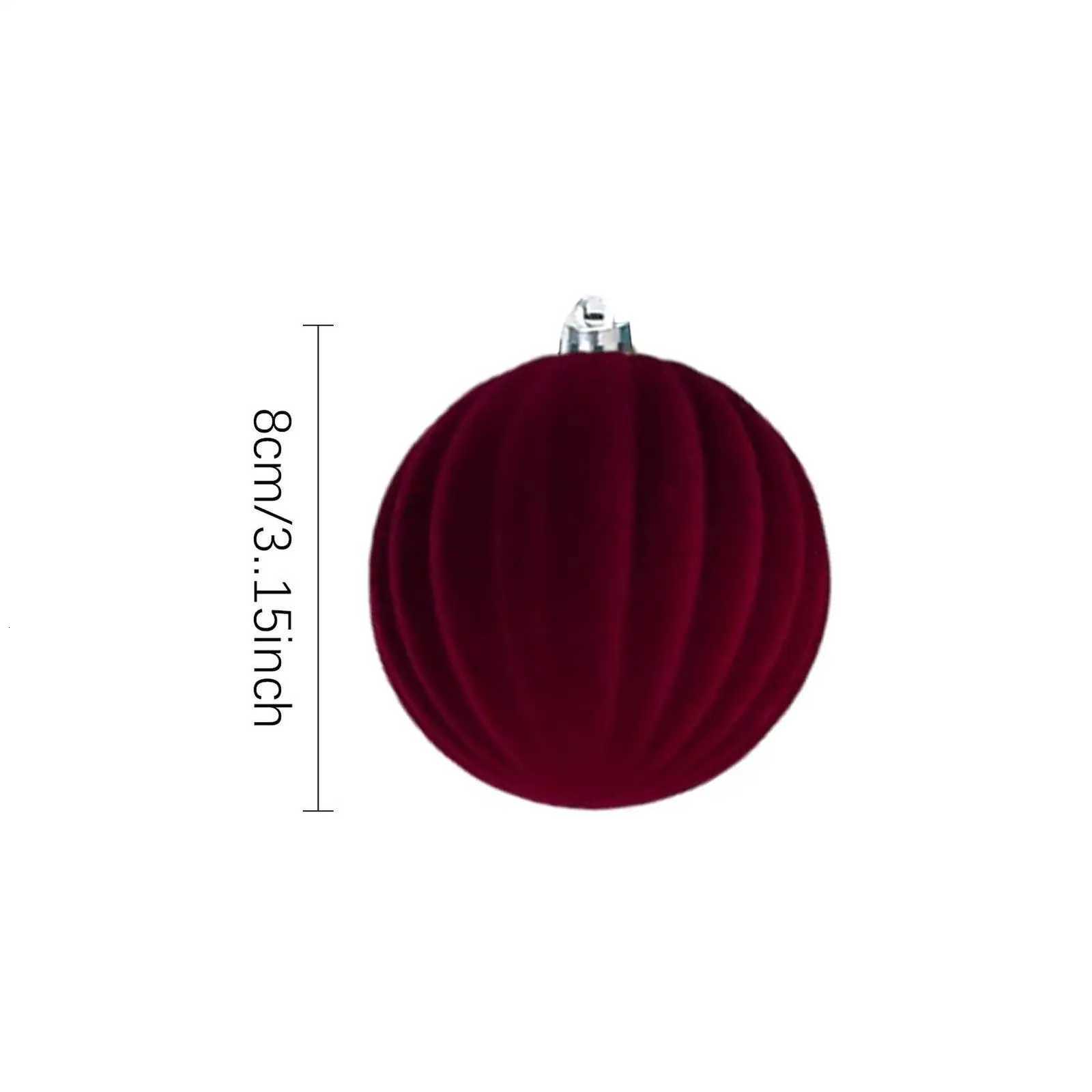 Velvet Christmas Balls 12pcsbox Flocked Tree Balls Pendant Ornaments Luxurious Design Decoration for christmas decorations C251030
