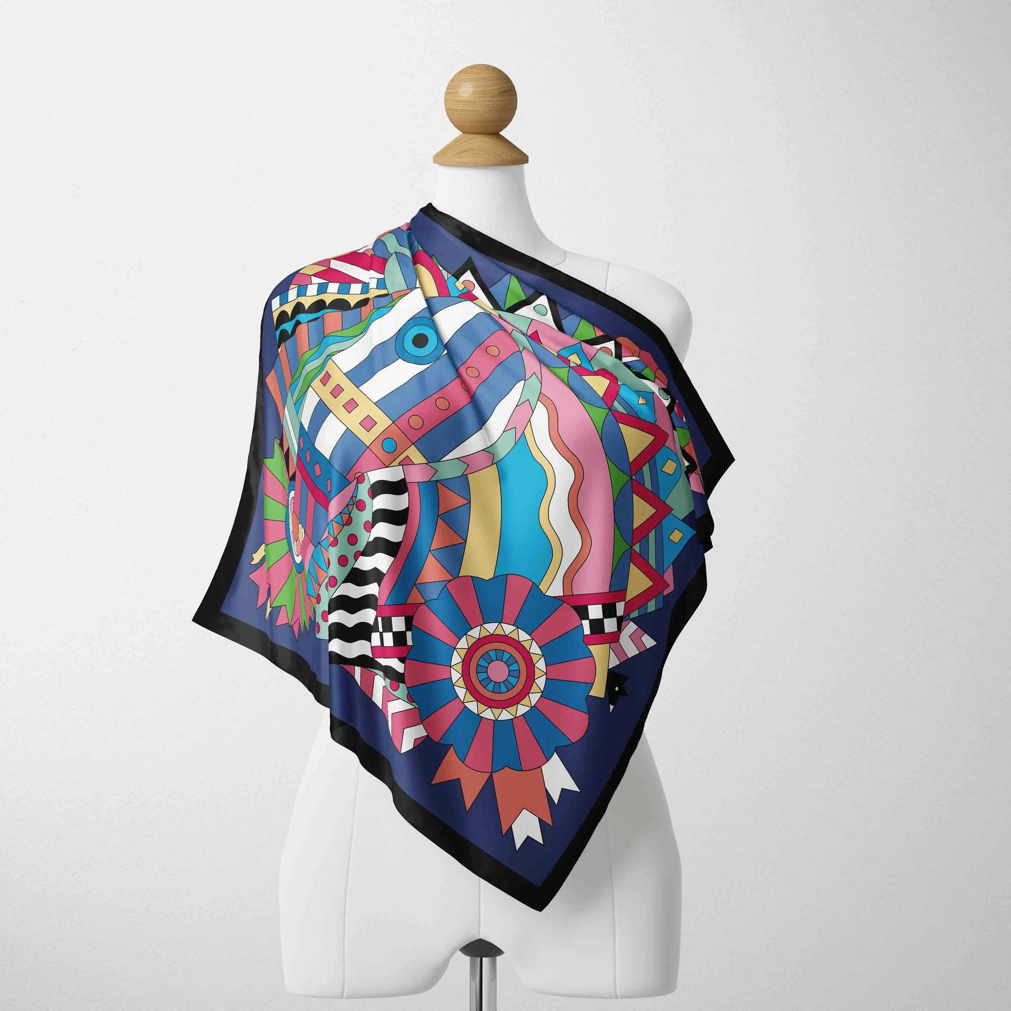 70cm70cm Scarf 2025 Women Silk Satin Women Bandana Scarves Scarf for Women Neckerchief luxury Scarf Headband Foulard GiftW251029