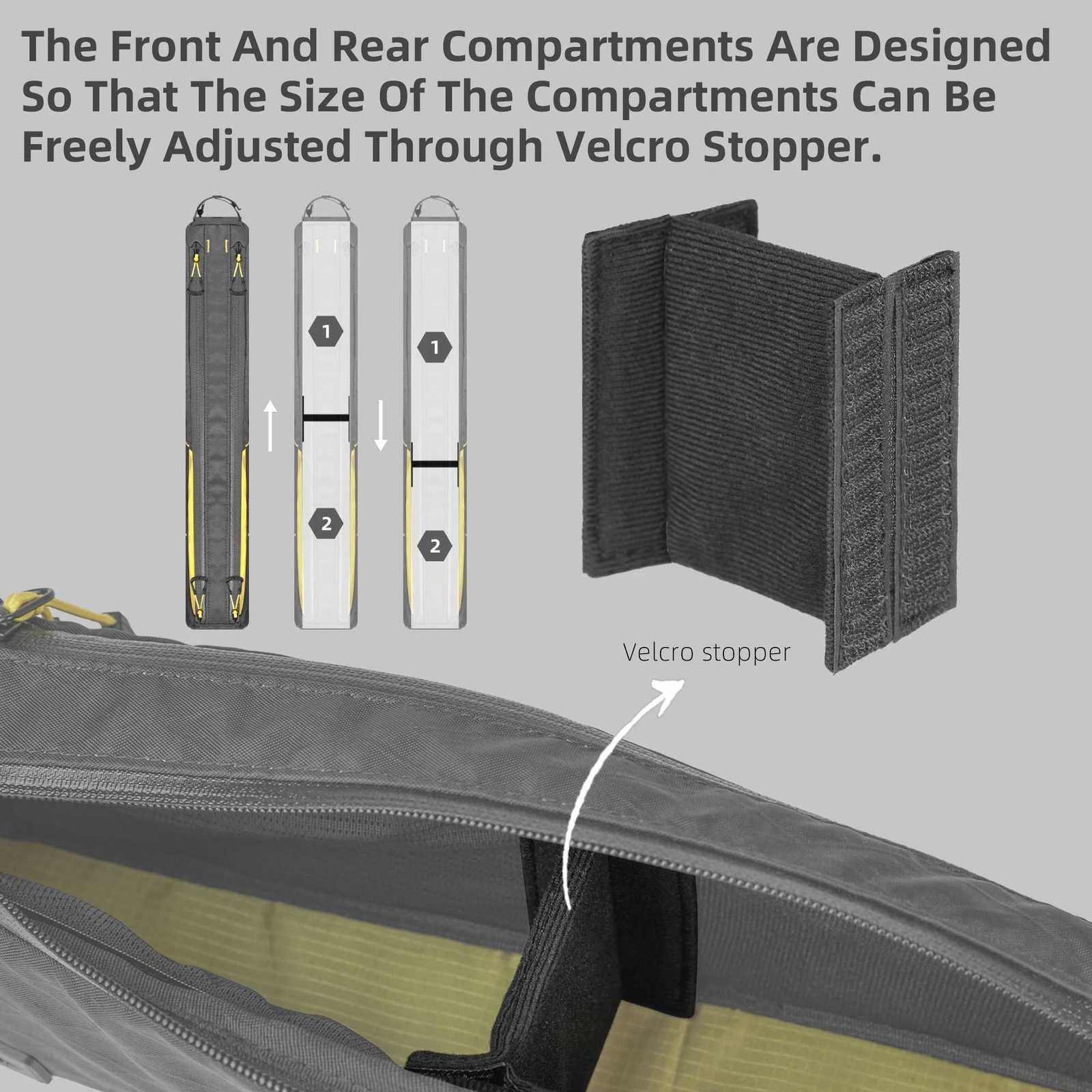 Rhinowalk BIke Large Top Tube Bag Extra Long WaterResistant Bikepacking For MTBRoad Bike With 18 Inch Or Larger Frame Length H251029