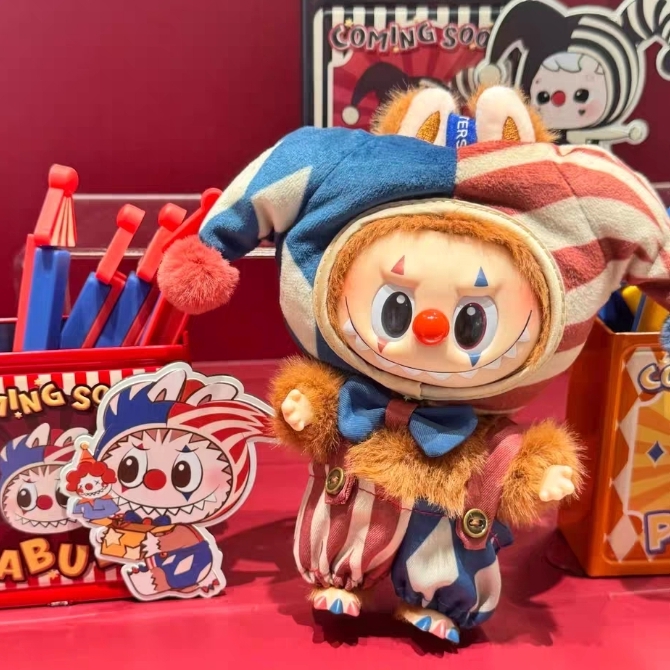 New Arrival PPMT Halloween Why so Serious Series Juggling Clown Mini LABUBU Vinyl Plush Pendant Blind Box Toys