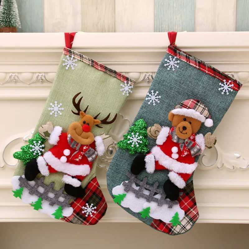 Christmas Decoration Christmas Socks Ornaments Pendant Small Boots Children New Year Candy Bag Gift Fireplace Tree Jewelry C251030