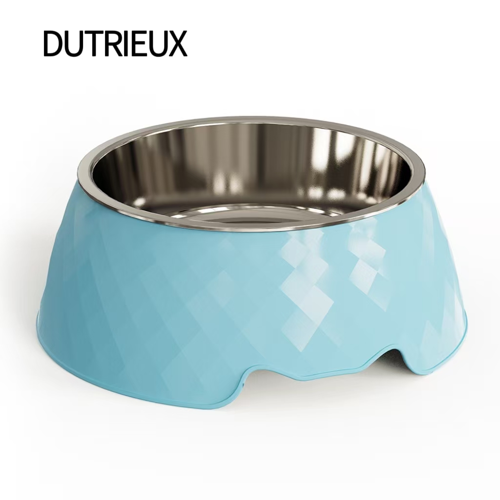 H1189 Stainless steel non-slip pet bowl, anti-tipping food bowl, OEM customization available.